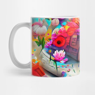 House made of Flowers Art Mug